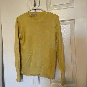 Everlane cotton crew yellow sweater size S